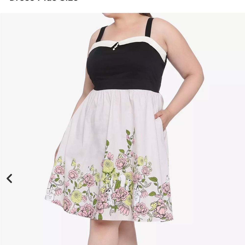 Her Universe Disney Sleeping Beauty Floral Retro Dress size 4 Plus Size